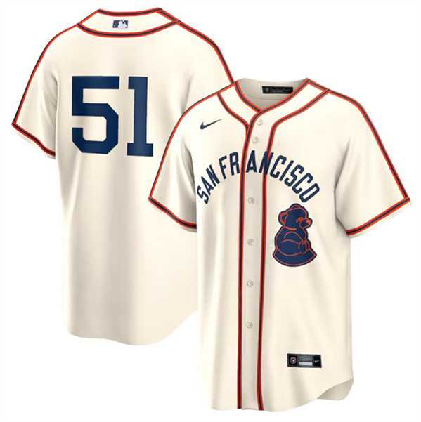 Mens San Francisco Giants #51 Jung Hoo Lee Cream 2024 Rickwood Classic Stitched Baseball Jersey Dzhi